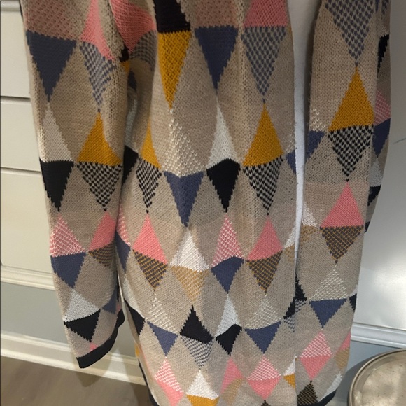 Geometric Patterned Open Front Cardigan - Picture 4 of 4